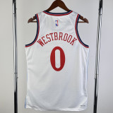 2024-25 Clippers WESTBROOK #0 White City Edition Home Top Quality Hot Pressing NBA Jersey