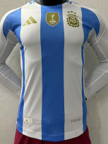 2024-25 Argentina Home Long Sleeve Player Version Soccer Jersey (长袖球员)