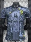 2024-25 Brazil Black Special Edition Player Version Soccer Jersey (耶稣黑色)