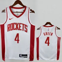 2022-23 ROCKETS GREEN #4 White City Edition Home Top Quality Hot Pressing NBA Jersey