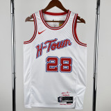 2023-24 ROCKETS SENGUN #28 White City Edition Home Top Quality Hot Pressing NBA Jersey