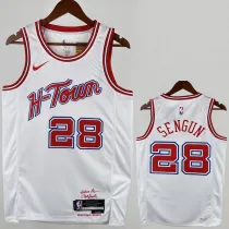 2023-24 ROCKETS SENGUN #28 White City Edition Home Top Quality Hot Pressing NBA Jersey