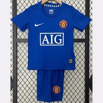 2008-2009 Man Utd Away Kids Retro Soccer Jersey