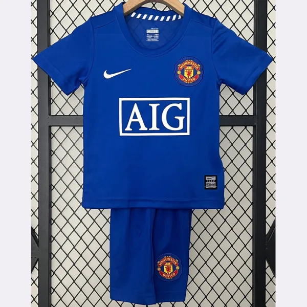2008-2009 Man Utd Away Kids Retro Soccer Jersey