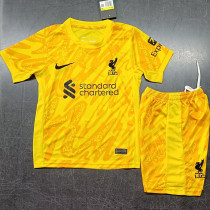 2024-25 LIV Yellow GoalKeeper Kids Soccer Jersey