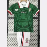 1998 Mexico Home Kids Retro Soccer Jersey