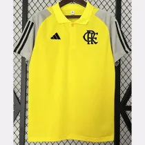 2024-25 Flamengo Yellow Gray Polo Short Sleeve(有领)