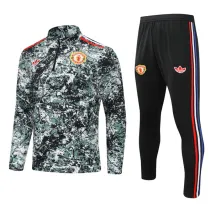 2024-25 Man Utd Green Half Pull Tracksuit (半拉链)
