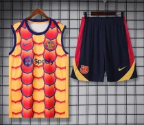 2024-25 BAR Red-Yellow Tank top and shorts suit
