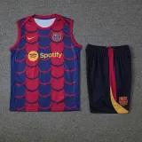 2024-25 BAR Red-Blue Tank top and shorts suit