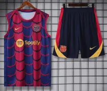 2024-25 BAR Red-Blue Tank top and shorts suit
