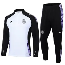 2024-25 Germany White Half Pull Tracksuit (半拉链)