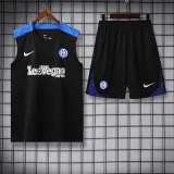 2024-25 INT Black Tank top and shorts suit (条纹)