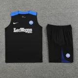 2024-25 INT Black Tank top and shorts suit (条纹)