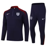 2024-25 England Purple Blue Half Pull Tracksuit (半拉链)