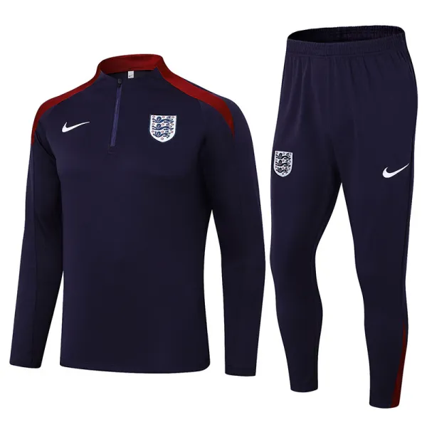 2024-25 England Purple Blue Half Pull Tracksuit (半拉链)