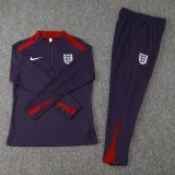 2024-25 England Purple Blue Half Pull Tracksuit (半拉链)