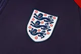 2024-25 England Purple Blue Half Pull Tracksuit (半拉链)