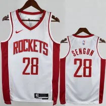 2022-23 ROCKETS SENGUN #28 White City Edition Home Top Quality Hot Pressing NBA Jersey