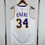 2022-23 LAKERS O'NEAL #34 White Top Quality Hot Pressing NBA Jersey(圆领)