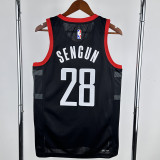 2023-24 Rockets SENGUN #28 Black Top Quality Hot Pressing NBA Jersey (Trapeze Edition)飞人版