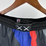 2023-24 NETS Black City Edition Top Quality NBA Pants (涂鸦)