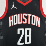 2023-24 Rockets SENGUN #28 Black Top Quality Hot Pressing NBA Jersey (Trapeze Edition)飞人版