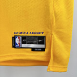 2022-23 LAKERS O'NEAL #34 Yellow Top Quality Hot Pressing NBA Jersey(圆领)