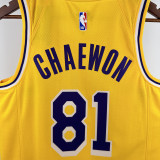 2022-23 LAKERS CHAEWON #81 Yellow Top Quality Hot Pressing NBA Jersey(圆领)