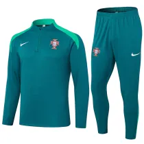 2024-25 Portugal Green Half Pull Tracksuit (半拉链)