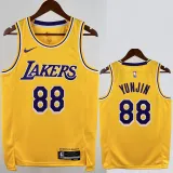 2022-23 LAKERS YUNJIN #88 Yellow Top Quality Hot Pressing NBA Jersey(圆领)