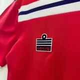 1980 England Away Red Retro Soccer Jersey