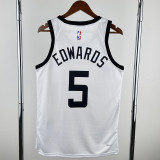 2022-23 TIMBERWOLVES EDWARDS #5 White City Edition Top Quality Hot Pressing NBA Jersey