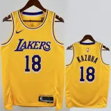 2022-23 LAKERS KAZUHA #18 Yellow Top Quality Hot Pressing NBA Jersey(圆领)
