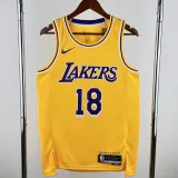 2022-23 LAKERS KAZUHA #18 Yellow Top Quality Hot Pressing NBA Jersey(圆领)