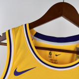 2022-23 LAKERS SAKURA #28 Yellow Top Quality Hot Pressing NBA Jersey(圆领)