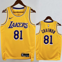 2022-23 LAKERS CHAEWON #81 Yellow Top Quality Hot Pressing NBA Jersey(圆领)