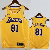 2022-23 LAKERS CHAEWON #81 Yellow Top Quality Hot Pressing NBA Jersey(圆领)
