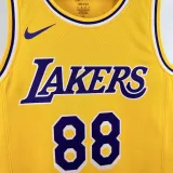 2022-23 LAKERS YUNJIN #88 Yellow Top Quality Hot Pressing NBA Jersey(圆领)