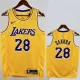 2022-23 LAKERS SAKURA #28 Yellow Top Quality Hot Pressing NBA Jersey(圆领)