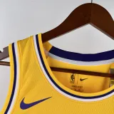 2022-23 LAKERS YUNJIN #88 Yellow Top Quality Hot Pressing NBA Jersey(圆领)