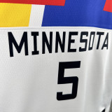 2022-23 TIMBERWOLVES EDWARDS #5 White City Edition Top Quality Hot Pressing NBA Jersey