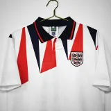 1992 England Home Retro Soccer Jersey