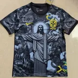 2024-25 Brazil Black Special Edition Fans Soccer Jersey (耶稣黑色)