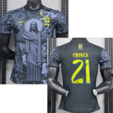 2024-25 Brazil Black Special Edition Fans Soccer Jersey (耶稣黑色)