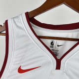 2022-23 HEAT JAQUEZ JR. #11 White Top Quality Hot Pressing NBA Jersey (V领）