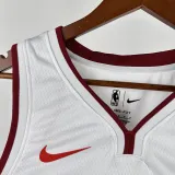 2022-23 HEAT JAQUEZ JR. #11 White Top Quality Hot Pressing NBA Jersey (V领）