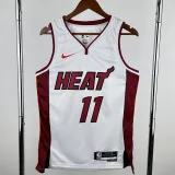 2022-23 HEAT JAQUEZ JR. #11 White Top Quality Hot Pressing NBA Jersey (V领）