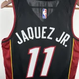 2022-23 HEAT JAQUEZ JR. #11 Black Top Quality Hot Pressing NBA Jersey (V领）