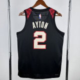 2023-24 Trail Blazers AYTON #2 Black City Edition Top Quality Hot Pressing NBA Jersey